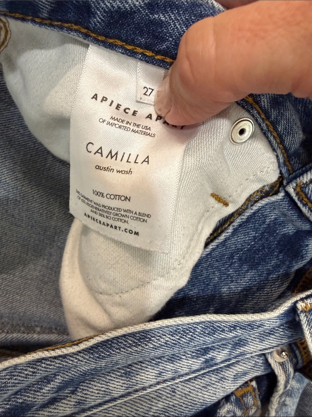 Apiece Apart Camila Jeans Austin Wash sz 27 - Picture 4 of 7